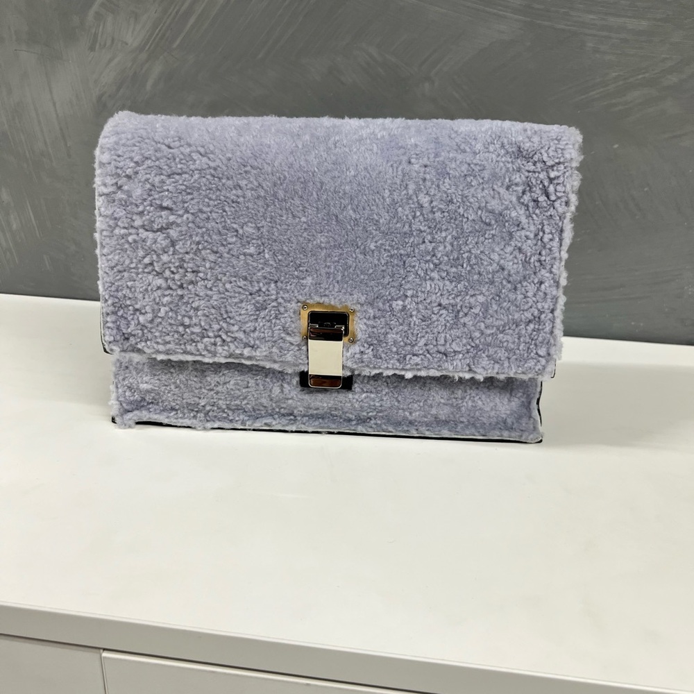 Proenza Schouler Lavender Shearling Clutch - Picture 1 of 10